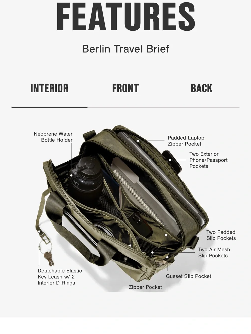 Grey Briefcase Shoulder Bag - Minimal Business Laptop Bag
